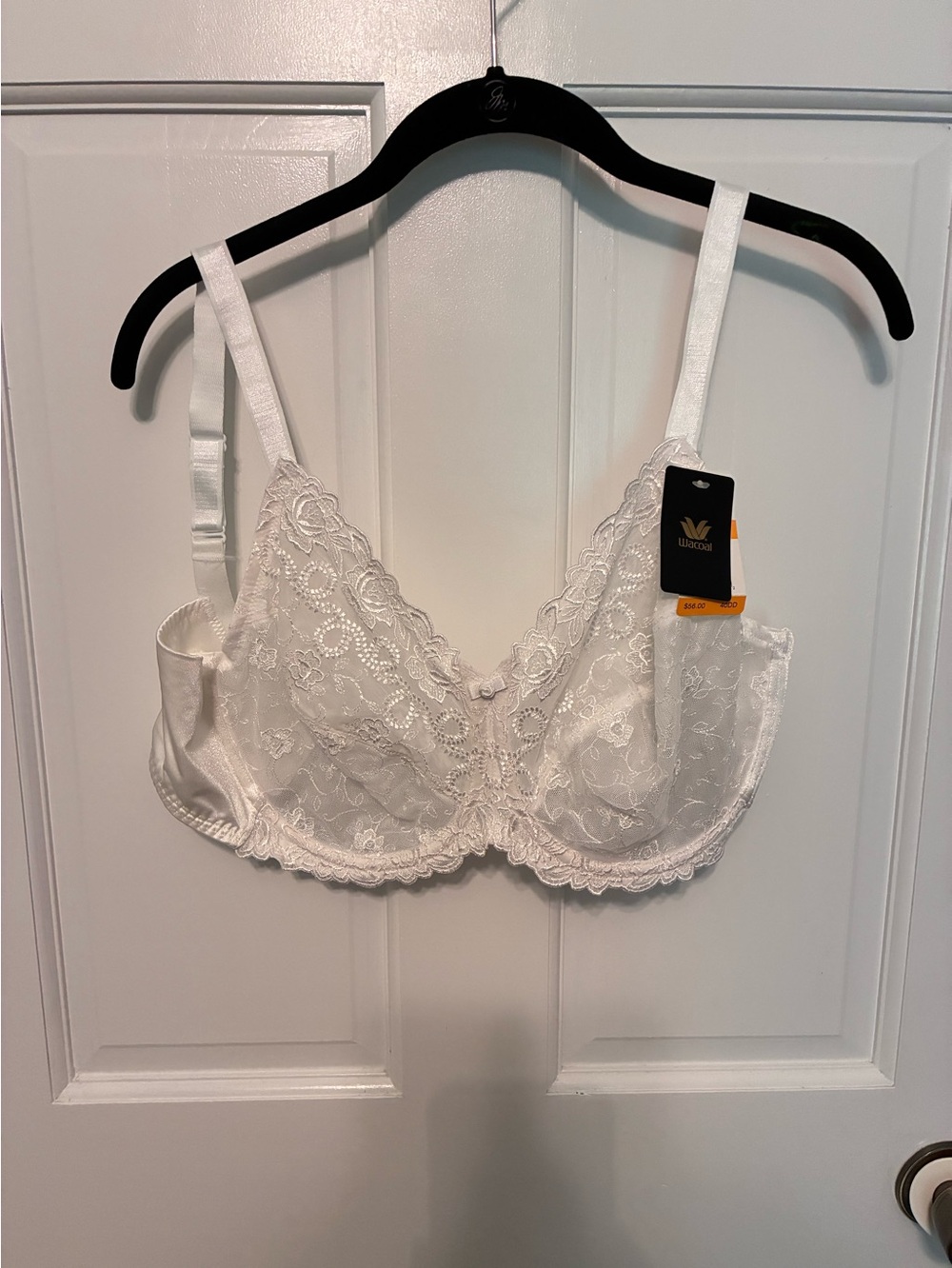 Wacoal white lace bra, 40DD, NWT